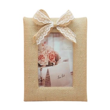 JΚ Home Décor - Κορνίζα Γιούτα με Φιόγκο 10x15cm