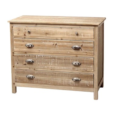 JK Home Décor - Cabinet with 4 Drawers 100x50x82cm