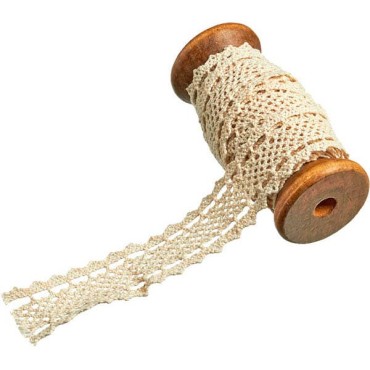 JK Home Décor - Cotton Lace Beige 1.5x180cm