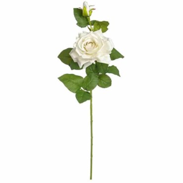 JΚ Home Décor - Κλαδί Τριαντάφυλλο Λευκό 65cm