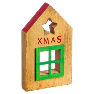 JK Home Décor - House Deco Wooden 9x12.5cm