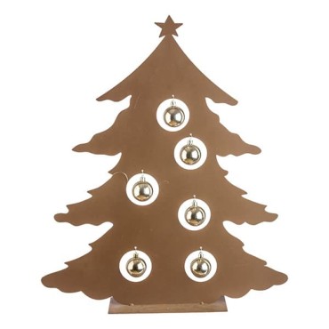 JK Home Décor - Metal Cristmas Tree Silver Balls