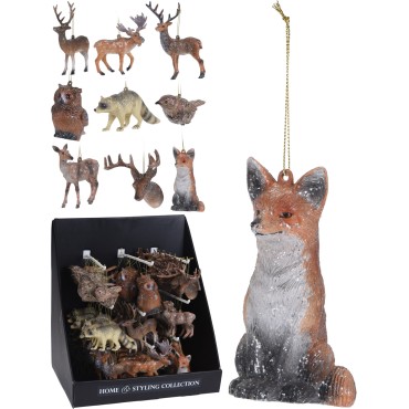 JK Home Décor - Hang Deco Animals 12cm 9ASS