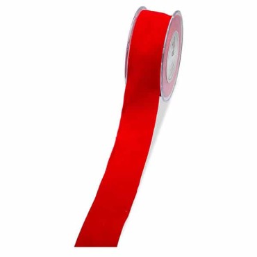 JΚ Home Décor - Κορδέλα Βελούδο Διπλής Όψης Κόκκινη 4.5cmX9m