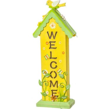 JK Home Décor - Board Wooden with Lights Welcome