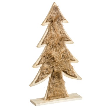 JK Home Décor - Tree Wooden with Brown Fur