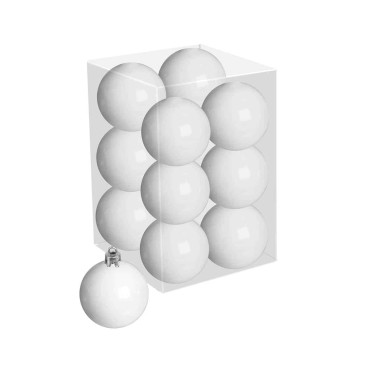 JK Home Décor - Ball White S/12 6cm
