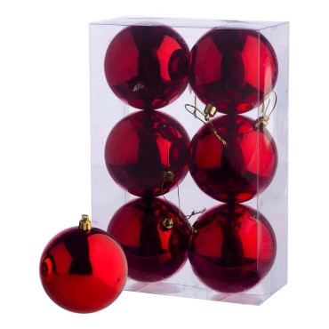 JΚ Home Décor - Μπάλα Κόκκινη S/6 8cm