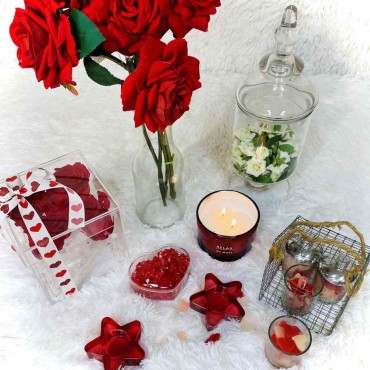 JΚ Home Décor - Κηροπήγιο S/2 Αστέρι Κόκκινο