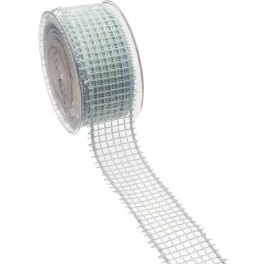 JΚ Home Décor - Κορδέλα Grid Γαλάζιο 4.5cmX9m