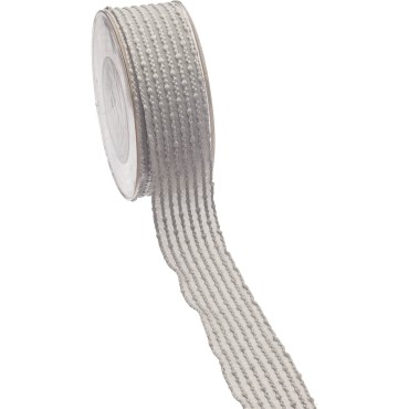 JΚ Home Décor - Κορδέλα Line Κnots Γκρι 3.8cmX9m