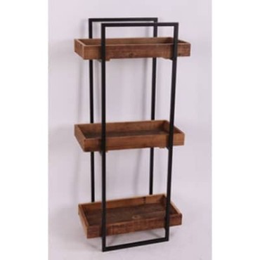 JK Home Décor - Black Metal Stand with Wooden Box
