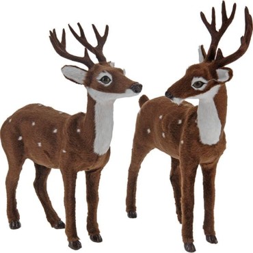 JK Home Décor - Deer Fuzz 26cm Brown 2ASS