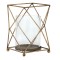 JΚ Home Décor - Κηροπήγιο Μεταλλικό με Γυαλί Λευκό 18x18x18.5cm