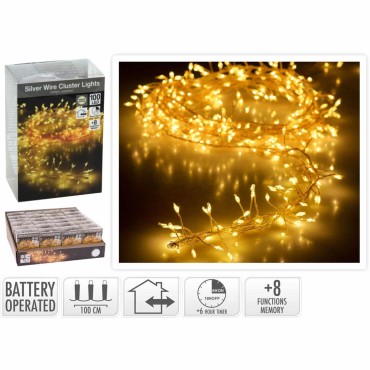 JΚ Home Décor - Λαμπάκια Cluster Silverwire WW 100LED