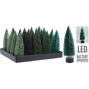 JK Home Décor - Xmas Tree with LED 17cm 5ASS