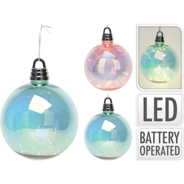 JK Home Décor - Xmas Ball LED 20cm 2ASS