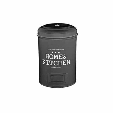 JK Home Décor - Storage Jar with Text Black