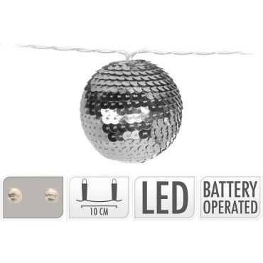 JK Home Décor - LED Chain 10LED Silver 3cm