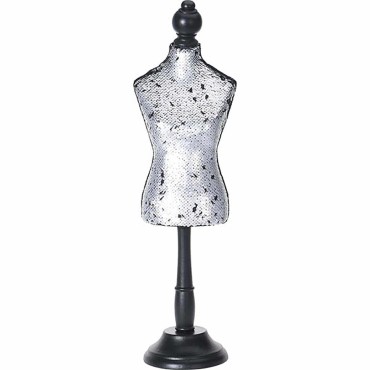 JK Home Décor - Dress Doll 57cm Sequins Silver