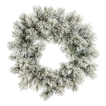 JK Home Décor - Chicago PP Flocked Wreath 90cm