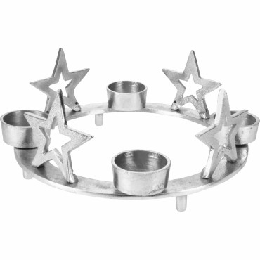 JK Home Décor - Tealight holder Star 25cm Silver