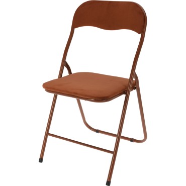 JK Home Décor - Folding Chair Velvet Cognac