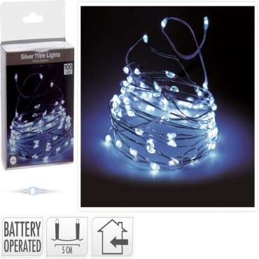 JΚ Home Décor - Λαμπάκια Silverwire White 100LED