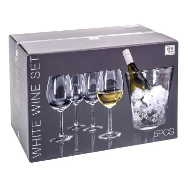 JK Home Décor - Wine Glass S/4 & Ice Container