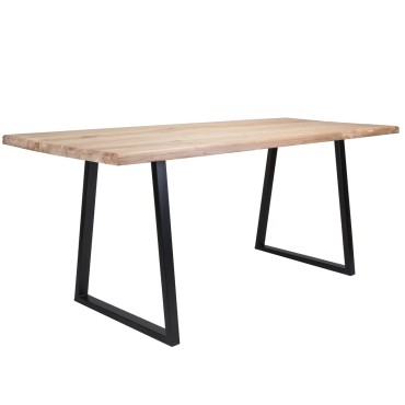 JK Home Décor - Elm Wooden Table with Metal Legs