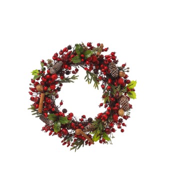 JK Home Décor - Wreath Pine & Berries 40ø