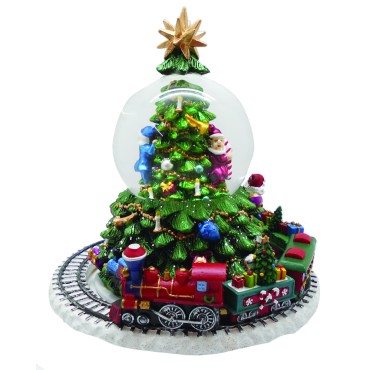 JK Home Décor - Christmas Tree Revolving  Water Ball 8cm