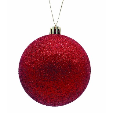 JK Home Décor - Glitter Ball 6cm Red