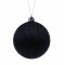 JΚ Home Décor - Μπάλα Πλαστική Μαύρη Με Glitter S/4 10cm
