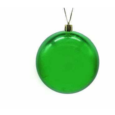 JΚ Home Décor - Μπάλα Πλαστική Πράσινη Γυαλίστερη S/6 8cm