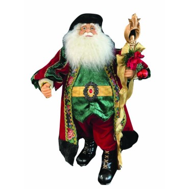 JK Home Décor - Santa Claus in Green80cm