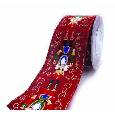 JΚ Home Décor - Κορδέλα Casse Noisette Μπορντώ 6.7cmX9m