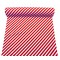 JΚ Home Décor - Ύφασμα Λευκό-Κόκκινο Velvet With Backing Parallel 50cmX3m