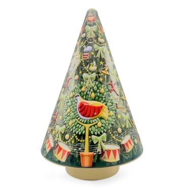 JK Home Décor - Κουτί Μεταλλικό Καρουσέλ Δέντρο 10x31cm