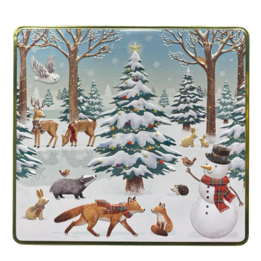 JΚ Home Décor - Κουτί Μεταλλικό Winter 23x21x4cm