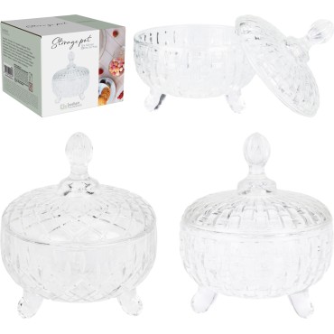 JΚ Home Decor - Μπομπονιέρα Γυάλινη 200ml 2Ass