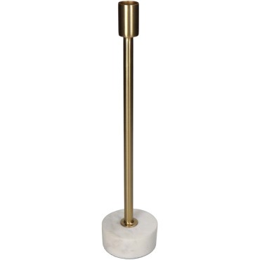 Candle Stick Marble Gold 7.5x7.5x34cm