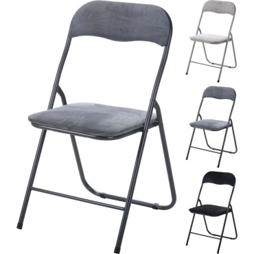 JK Home Décor - Folding Chair Velvet 3ASS