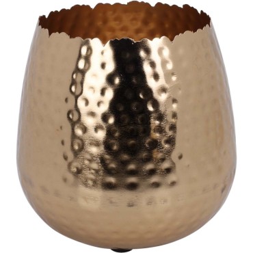 JK Home Décor - Βάζο από Μέταλλο Χρυσό 18x18cm