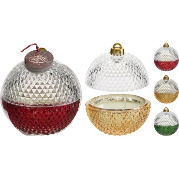 JK Home Décor - Κερί Αρωματικό σε Μπάλα Γυαλί 11x12.5cm 3Σχδ