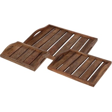 JK Home Décor - Δίσκος Mango 20x15x3.5cm S/3