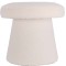 JK Home Décor - Σκαμπώ Μανιτάρι Λευκό Πρόβατο 43cm