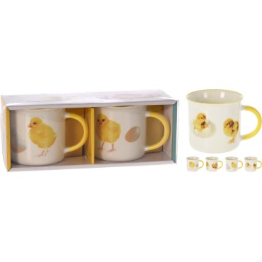 JK Home Décor - Κούπα με Κουνέλι Παπάκι 320ml 9x8.5cm 2Σχδ S/2