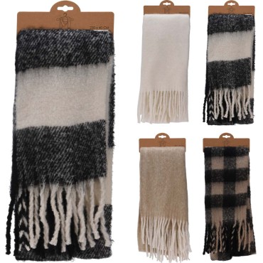 JK Home Décor - Κασκόλ Μάλλινο 40x230cm 4Σχδ
