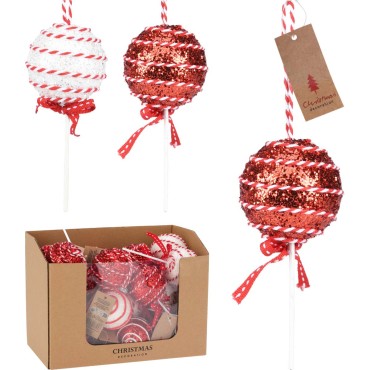 LOLLIPOP 13CM HANGING DECO 4ASS